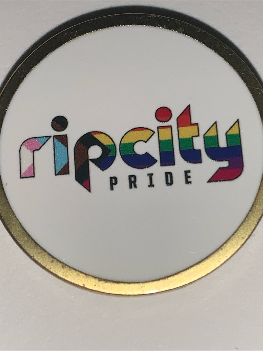 Portland Trailblazers Pride night event pin